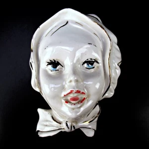 Capodimonte Porzellan Maske Wandmaske Italy Wall Mask Handpainted Vintage - Bild 1 von 6