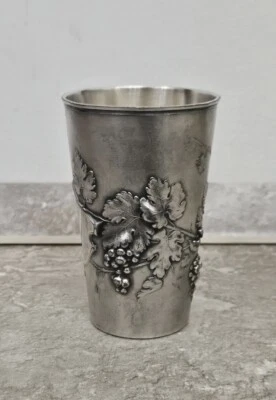 WMF, vaso de agua/vino, chapado en plata con chapado en oro, Alemania. Siglo XIX/X Foto 1 de 4