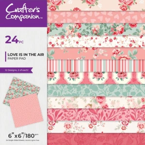 Crafter's Companion - LOVE IS IN THE AIR - 6" X 6" Pad - 24 SINGLE SIDED SHEETS - Picture 1 of 13