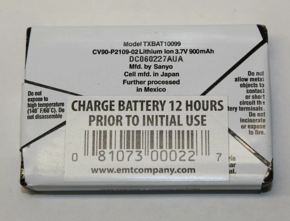 Batería de teléfono celular Kyocera TXBAT10099 3.7V 900mAh Li-Ion para KX16 KX13 CANDID Foto 1 de 1