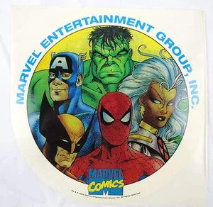 Dealer Door Sign Sticker Marvel Entertainment Group 1992 UNUSED Rare - Picture 1 of 1