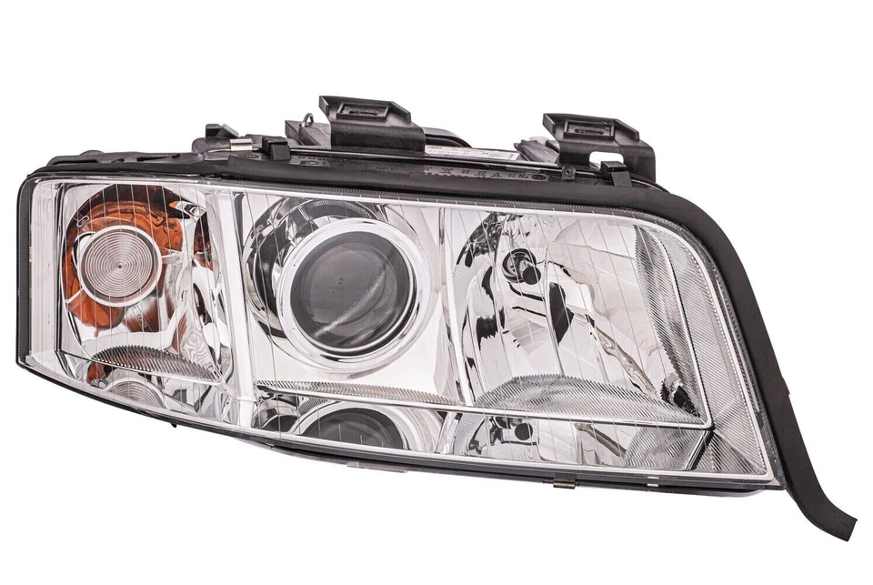 AUDI A6 2002 -2005 HEADLIGHT HEAD LAMP CHROME DRIVER SIDE RIGHT LUCAS — 第 1/1 张图片