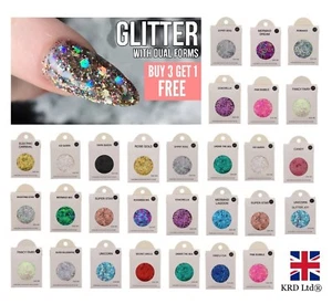 Holographic Glitter Acrylic Nail Art Powder 5g - Multi Colors UK - Picture 1 of 29