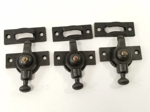 Antique 1877 Cast Iron Window Latches Set Of 3 Cover