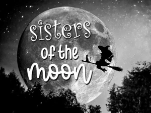 Sisters of the Moon metal plaques signs Wiccan Witch Magic poster image - Picture 1 of 2