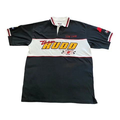 Vintage 90s Ricky Rudd Team Rudd Racing NASCAR Collared Shirt Men's Size Large Cover