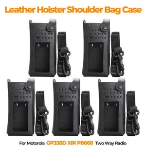 5X Protective Sleeve Holster Leather Case for Motorola XiR P8668 GP338D DGP8550+ - Picture 1 of 12