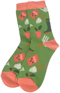 Damen Socken Bambus Baumwollmischung Rosa Grün - Bild 1 von 5