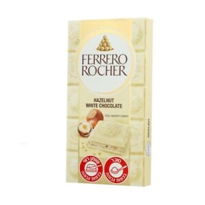 6x Ferrero Rocher White Chocolate Bar Hazelnut, 90 Grams, From Israel, Kosher