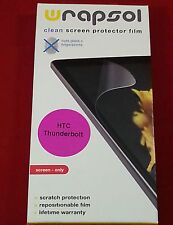 Wrapsol CUPHHT027-SO Clean Screen Protector Film for HTC Thunderbolt, NEW in Box