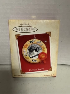 2005 Hallmark süßeste Katze Haustier Foto Halter Andenken Ornament IOB QXG4712 - Bild 1 von 2