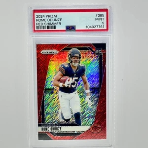 Panini Prizm 2024 - Red Shimmer #385 Rome Odunze (RC)/35 PSA 9 - Imagen 1 de 2