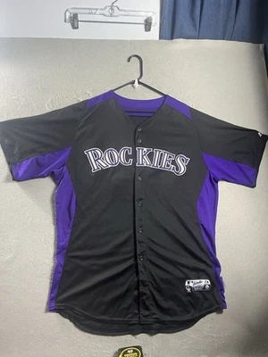Colorado Rockies Majestic Coolbase Authentic Stitched Baseball Jersey Sz 48 #19 - Image 1 of 4