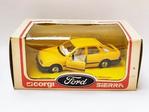 1982 CORGI DIECAST CAR - 299 FORD SIERRA 2.3 GHIA - YELLOW WHITE INTERIOR UNUSED - Picture 1 of 6