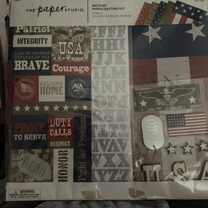 The Paper Studio Military Papercrafting/Scrapbook Kit 13 Pieces - Picture 1 of 10