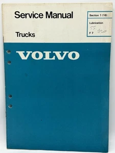 VOLVO Trucks Service Manual Part 1 16 lubrication Series F 7 - Picture 1 of 3