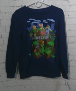 Boys Blue Minecraft Sweatshirt size L - Picture 1 of 3