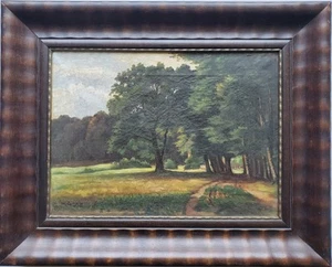Gemälde Öl Landschaft Lichtung Wald Curtze Signiert 1908 - Picture 1 of 10