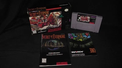 Secret of Evermore Super Nintendo Entertainment System 1995 SNES Complete CIB - Image 1 of 4