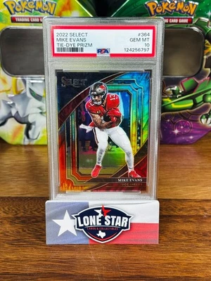 2022 Panini NFL Select Mike Evans Tie-Dye Prizm Suite Level #12/25 PSA 10 - Image 1 of 2
