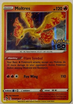 Moltres 012/078 Pokémon GO Holo - Image 1 of 2