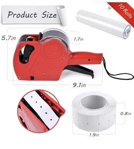 Price Gun Kit with 5000 Labels and Spare Ink Pricing Tag Sticker Printer - Picture 1 of 5