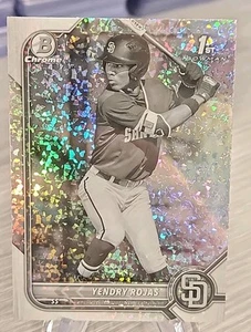 Yendry Rojas 2022 Bowman Chrome B&W Mini-Diamond Refractor #BCP-178 Padres 1st - Picture 1 of 3