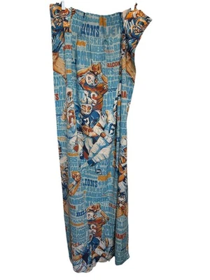 "Par de cortinas azules de colección de los equipos de la NFL JC Penney años 70 80 ambiente nostálgico 24""x63""" Foto 1 de 4