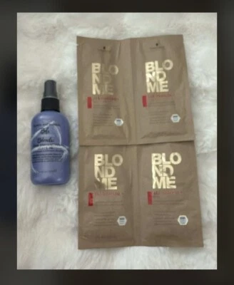3 Pieces Schwarzkopf Blond Me Shampoo & Mask Bumble & Bumble Leave In 125ml  - Image 1 of 4