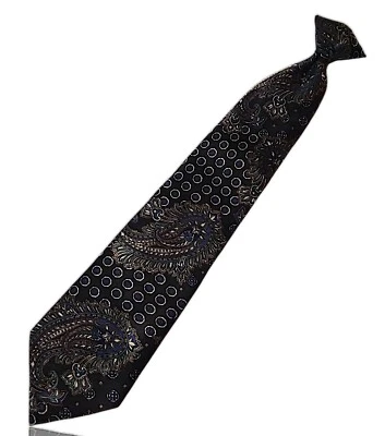 Corbata con clip de poliéster David Taylor de colección, cachemira multicolor. CT-1 Foto 1 de 4