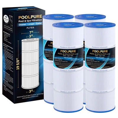 POOLPURE CX580XRE Pool Filter Replaces Hayward C580E, PA81-PAK4, Ultral-A3,4PACK