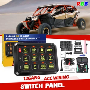12 Gang Switch Panel RGB Back Light for Can-Am Polaris RZR UTV ATV Accessories - Bild 1 von 14