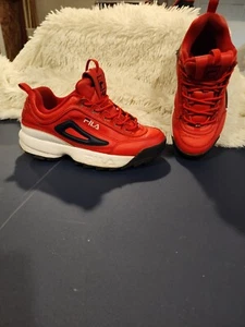 Vintage Fila Shoes Red Size 9 Mens - Picture 1 of 4