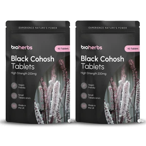 Black Cohosh Tablets Menopause Relief - High Strength 200mg (Pack of 2) - Picture 1 of 6