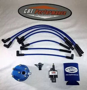 JEEP CHEROKEE 4.0L IGNITION TUNE UP KIT XJ 1994-1997 BLUE CAP + BLUE USA WIRES - Picture 1 of 4