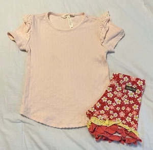 Matilda Jane Enchanted Garden Wonder Top & French Fry Shorties EUC Size 6 - Picture 1 of 6