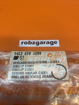 STIHL CIRCLIP SNAP RING 9463-650-1200 BR600 BR700 MS362 MS440 C MS660 TS800 -B61 - Image 1 of 3