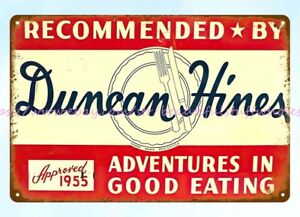 office bar interior Duncan Hines adventures in good eating metal tin sign