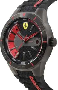 Original Scuderia Ferrari 0830265 RedRev Evo Black Silicone Strap Watch RRP £144 - Bild 1 von 3