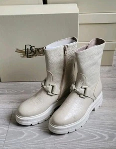 DL SPORT 5512 Harruki Panna Cuero Genuino Botines Arena UK3.5/EU36 RRP£189 - Imagen 1 de 14