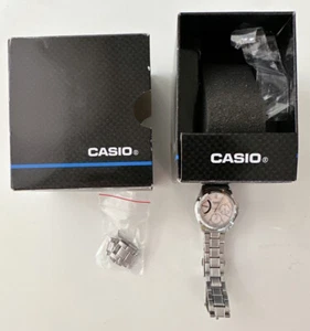 Casio Quartz Analog Stainless Steel Womens Watch Silver Dress BNIB - Picture 1 of 4