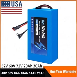 72V 60V 48V 36V 8/10/14/20Ah Ebike Lithium Battery for Electric Bicycle Scooter - Picture 1 of 56