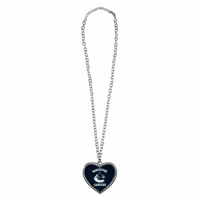 VANCOUVER CANUCKS LARGE CRYSTAL HEART NECKLACE - Image 1 of 3