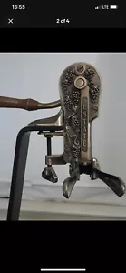 Wine Opener Rogar Estate Antique Brass Table Top Wood Base - Picture 1 of 3