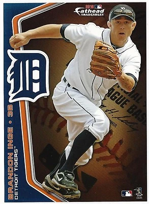 BRANDON INGE FATHEAD TRADEABLES DETROIT TIGERS REMOVABLE STICKER 2010 PROMO NNO - Image 1 of 3