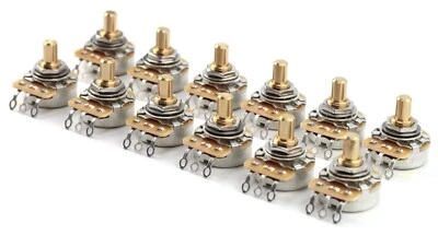 12x TAOT CTS 250K Pot 1/4” Short Solid Shaft Audio Taper Vintage Dish Back - Image 1 of 4
