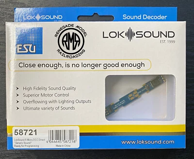 ESU 58721 N LokSound 5 Micro DCC Direct Sound Decoder - Image 1 of 2