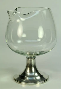 *Vintage NEWPORT GORHAM Sterling Silver & Clear Glass MARTINI Pitcher, Goblet - Picture 1 of 10