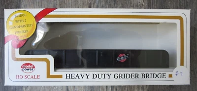 Model Power HO Heavy Duty Girder Bridge #106-2 North Western 2 Figures NEW - Image 1 of 2