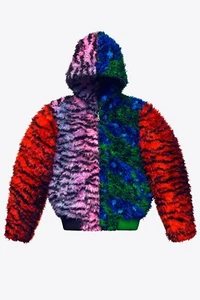Kenzo x H&M SS16 Full Zip Fur Tiger Fleece Hooded Jacket - Picture 1 of 17